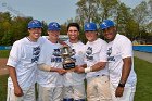 Baseball vs Babson  Wheaton College Baseball players celebrate their victory over Babson to win the NEWMAC Championship for the third year in a row. - (Photo by Keith Nordstrom) : Wheaton, baseball, NEWMAC